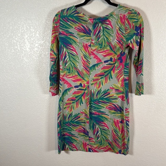 Lilly Pulitzer Marlowe Sheath Mini Dress Pima Cotton Palm Trees Size XS - Picture 4 of 7